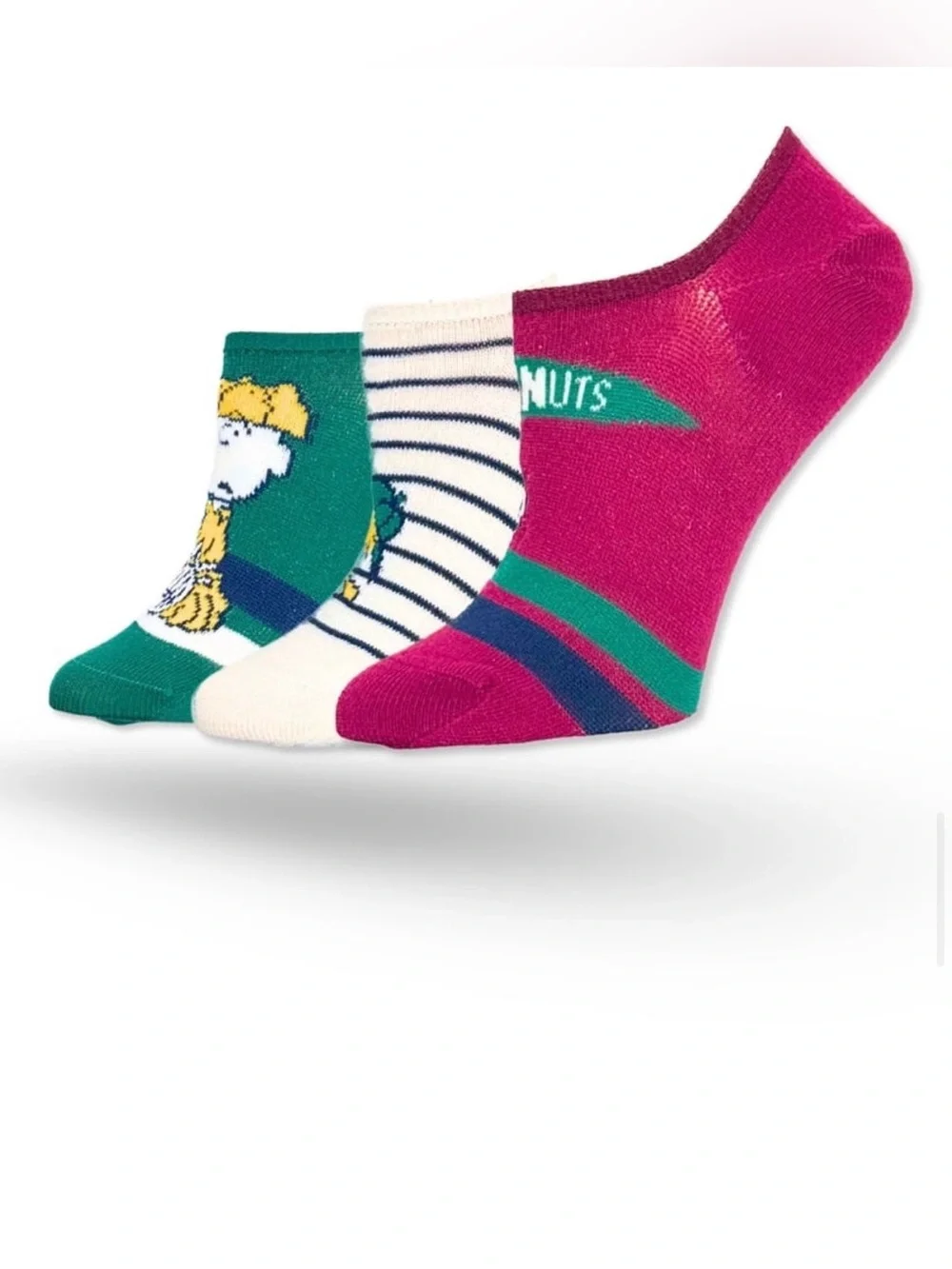 🌶️$5🌶️ NEW PEANUTS Scoop Liner Socks 3-Pack Shoe Size 4-10 Women's